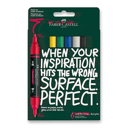 Papírenské zboží - Akrylový popisovač Faber-Castell Multimark Basic - 6 ks