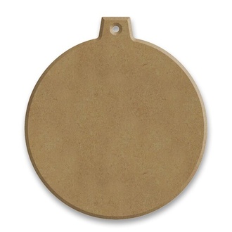 Papírenské zboží - Dřevěný výřez Aladine Gomille Vánoční baňka