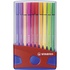 Papírenské zboží - Marker fibrowy premium - STABILO Pen 68 - ColorParade - Zestaw 20 szt. niebieski/czerwony