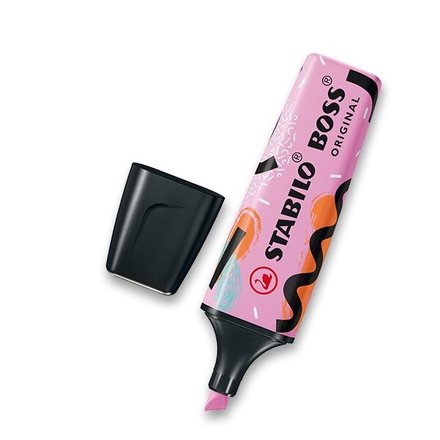 Papírenské zboží - Zvýrazňovač Stabilo Boss Original by Ju Schnee pastelová fuchsiová