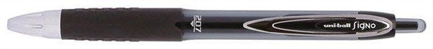 Papírenské zboží - Długopis żelowy "UMN-207", czarny, 0,4mm, mechanizm zaciskowy, UNI
