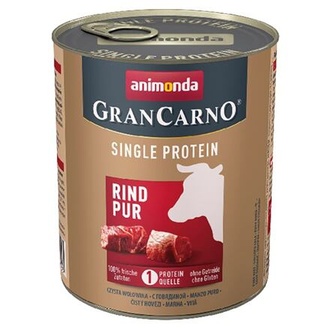 Papírenské zboží - GRANCARNO Single Protein 800 g čisté hovězí, konzerva pro psy 