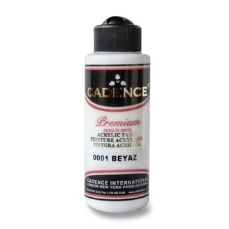 Papírenské zboží - Akrylové barvy Cadence Premium 120 ml, bílá