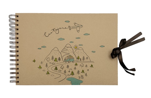 Papírenské zboží - Album A4 - 300x210 - kraft - Cestování