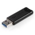 Papírenské zboží - Verbatim USB flash disk, USB 3.0 (3.2 Gen 1), 128GB, PinStripe, Store N Go, czarny, 49319, USB A, z wysuwanym złączem