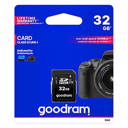 Papírenské zboží - Goodram Secure Digital Card, 32GB, SDHC, S1A0-0320R12, UHS-I U1 (Class 10)