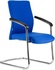 Papírenské zboží - Krzesło konferencyjne BOSTON/S, niebieskie, chromowana rama, tapicerowane
