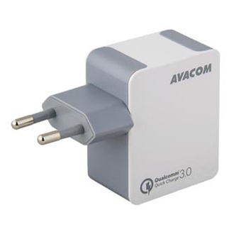 Papírenské zboží - AVACOM, Síťový adaptér, 1x USB, 240V, 5V, max 3000mA, bílá