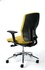 Papírenské zboží - Krzesło biurowe „Sunshine”, tkanina, żółty, chromowana podstawa, MaYAH