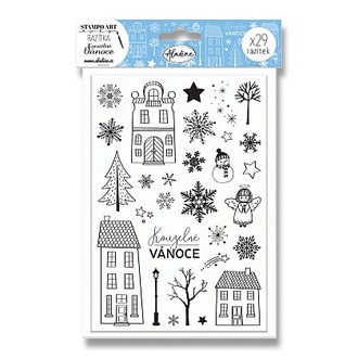 Papírenské zboží - Razítka Aladine StampoArt - Kouzelné domečky, 29 ks