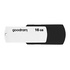 Papírenské zboží - Goodram USB flash disk, USB 2.0, 16GB, UCO2, czarny, UCO2-0160KWR11, USB A, z obrotową osłoną