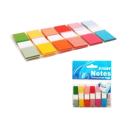 Papírenské zboží - Blok lepicí NEON záložka PVC 6 x 10x 44 mm