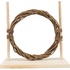 Papírenské zboží - Zestaw do zwinności dla gryzoni - przeszkoda, koło, drewno/wiklina, 28 × 26 × 12 cm