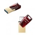 Papírenské zboží - Apacer USB flash disk OTG, USB 3.0 (3.2 Gen 1), 64GB, AH180, czerwony, AP64GAH180R-1, USB A / USB C, z obrotową osłoną