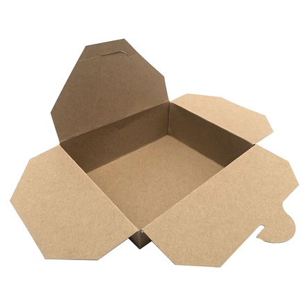 Papírenské zboží - MENU BOX KRAFT PE 19,5x14x5cm 1500ml [50 ks]