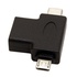 Papírenské zboží - USB (3.0) Redukcja, USB A (3.0) F-USB micro B (M) + USB C (3.1)M, 0, czarna, plastic bag, OTG