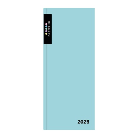 Papírenské zboží - Diář PVC měsíční 2025 PASTELINI modrá