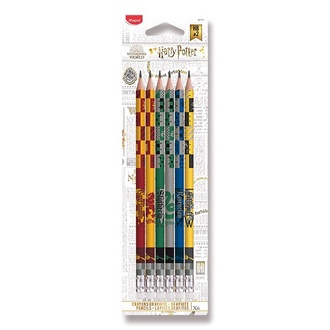 Papírenské zboží - Grafitová tužka Maped Harry Potter s pryží 6 ks, tvrdost HB