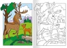 Papírenské zboží - Kolorowanka A4 z naklejkami - Zwierzęta z lasu