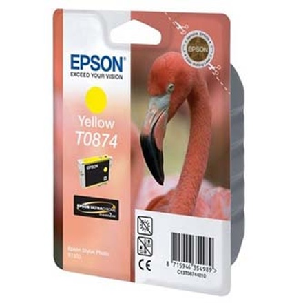 Papírenské zboží - Epson originální ink C13T08744010, yellow, 11,4ml, Epson Stylus Photo R1900