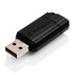 Papírenské zboží - Verbatim USB flash disk, USB 2.0, 16GB, PinStripe, Store N Go, czarny, 49063, USB A, z wysuwanym złączem