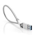 Papírenské zboží - USB kabel (3.1), USB A M - USB C M, 0.3m, srebrny, Verbatim, box, 48868