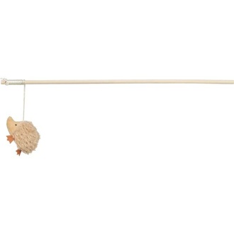 Papírenské zboží - Vánoční hrací prut s ježkem a catnipem, 48 cm, plyš/dřevo, béžová/zlatá