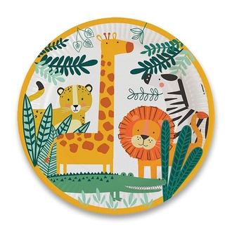 Papírenské zboží - Papírové talířky Get Wild průměr 22,8 cm, [8 ks]