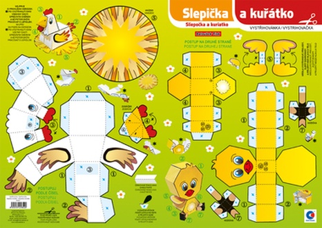Papírenské zboží - Vystřihovánka - Slepička a kuřátko