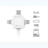 Papírenské zboží - Kabel USB (2.0), USB A M-USB C / Lightning / Micro-USB, 1,5m, 3w1, niebieski, Powercube, plo