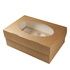 Papírenské zboží - Pudełko papierowe ECO na muffiny 250x170x100 mm brązowe z okienkiem [25 szt.]