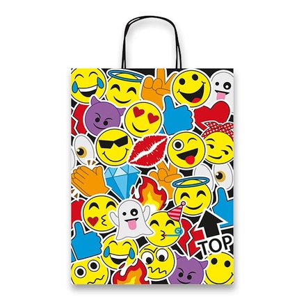 Papírenské zboží - Dárková taška Emoji 360 x 120 x 460 mm