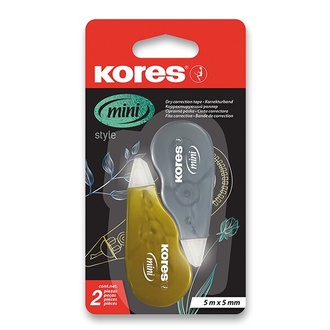 Papírenské zboží - Korekční strojek Kores Mini Roller Metallic 5 mm x 5 m, 2 ks