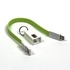 Papírenské zboží - USB kabel (2.0), USB A M - microUSB M, 0.2m, jasnozielona, Logo, blistr, breloczek na klucze