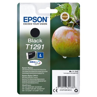 Papírenské zboží - Epson originální ink C13T12914022, T1291, black, blistr, 420str., 11,2ml, Epson Stylus SX