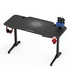 Papírenské zboží - ULTRADESK Biurko dla gracza FRAG - GRAPHITE, 140x66 cm, 76 cm, z podkładką pod mysz, uchwyt na słuchawki i napój
