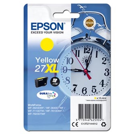 Papírenské zboží - Epson originální ink C13T27144012, 27XL, yellow, 10,4ml, Epson WF-3620, 3640, 7110, 7610,