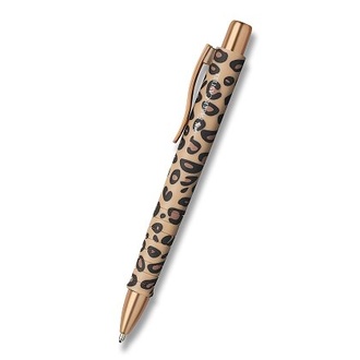 Papírenské zboží - Kuličkové pero Faber-Castell Poly Ball XB Leopard Editon - hnědá