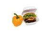 Papírenské zboží - Burger box (XPS) biały 145 x 133 x 75 mm `L` [125 szt]