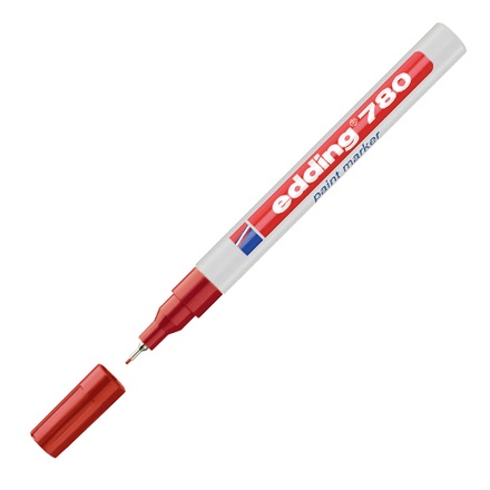 Papírenské zboží - Lakový popisovač "780", červená, 0,8mm, EDDING