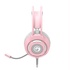 Papírenské zboží - Marvo HG8936, słuchawki z mikrofonem, regulacja głośności, różowa, podświetlona, 3.5 mm jack + USB