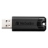 Papírenské zboží - Verbatim USB flash disk, USB 3.0 (3.2 Gen 1), 32GB, PinStripe, Store N Go, czarny, 49317, USB A, z wysuwanym złączem