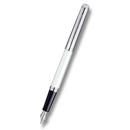 Papírenské zboží - Waterman Hémisphere DeLuxe Metal & White CT hrot M