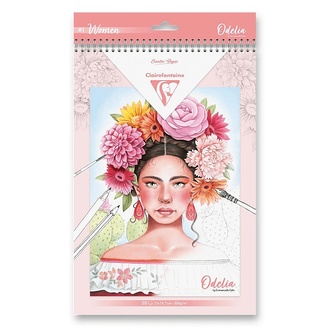 Papírenské zboží - Omalovánky Clairefontaine Odelia Women A4, 20 listů