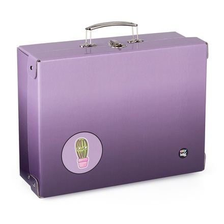 Papírenské zboží - Kufřík lamino hranatý A4 OXY NEXT Ombre Purple